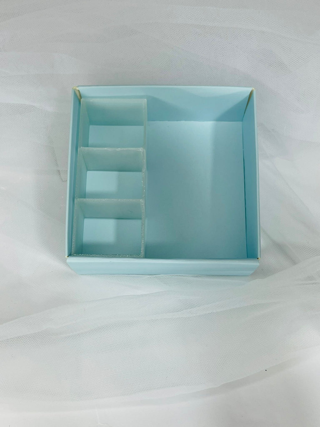Separatore tre scomparti per scatola 8x8cm - 10 pezzi
