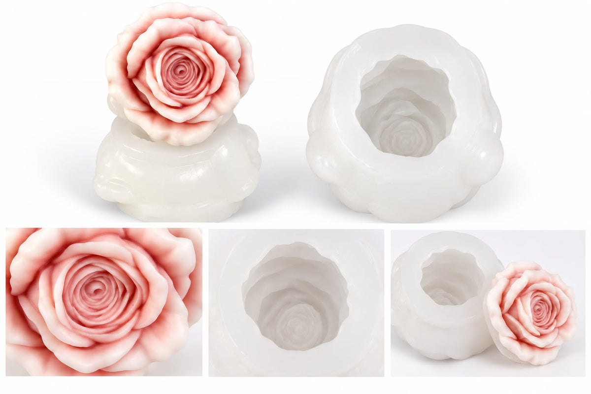 Stampo in Silicone - Rosa 3D